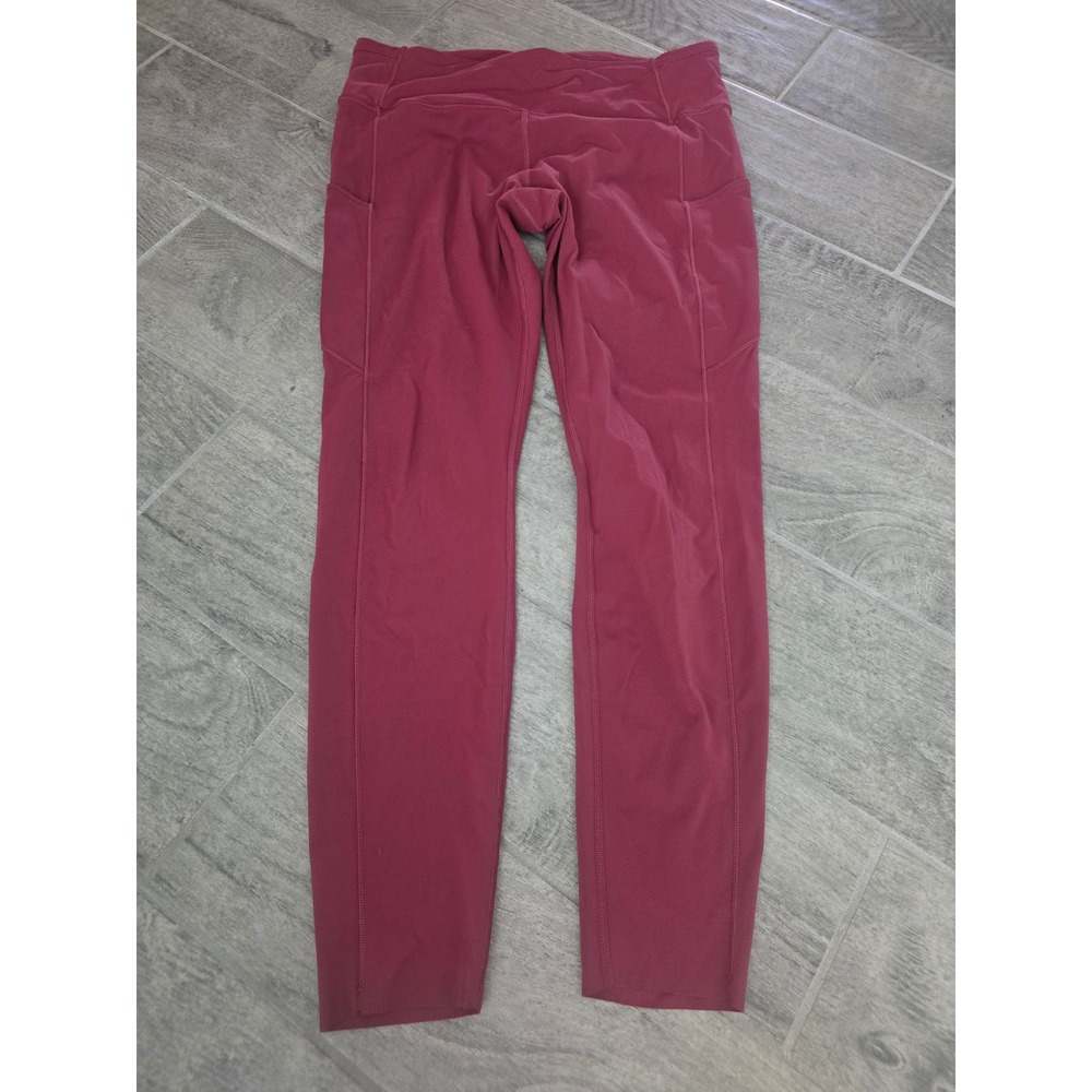 Lululemon Fast and Free High Rise Tight Nulux Mulled Wine Pockets Womens Size 12